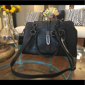 NWT Nicole Miller Black Vegan Purse